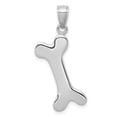 thumbnail image 3 of FB Jewels 14K White Gold White 3D Engraveable Dog Bone Pendant High Polish, 3 of 5