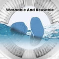 thumbnail image 6 of Toilet Lid Cover Set, Stretch Washable Spandex Fabric Protector, Fits Most Tanks & Lids, Sky Blue, 6 of 7