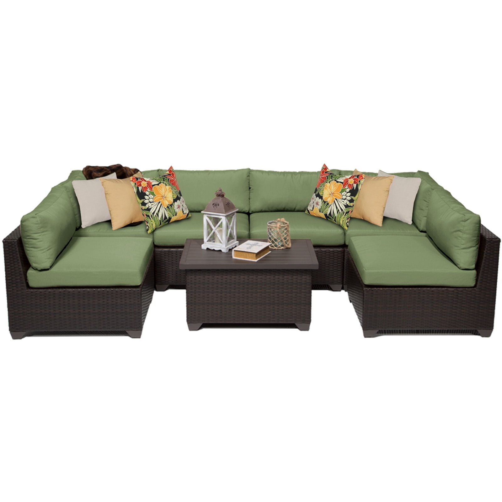 Premier 7 Piece Outdoor Wicker Patio Furniture Set 07a