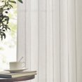thumbnail image 1 of Cortinas Jinchan, mezcla de lino, 160 x 160 cm, color gris y blanco, 2 paneles, 1 of 9