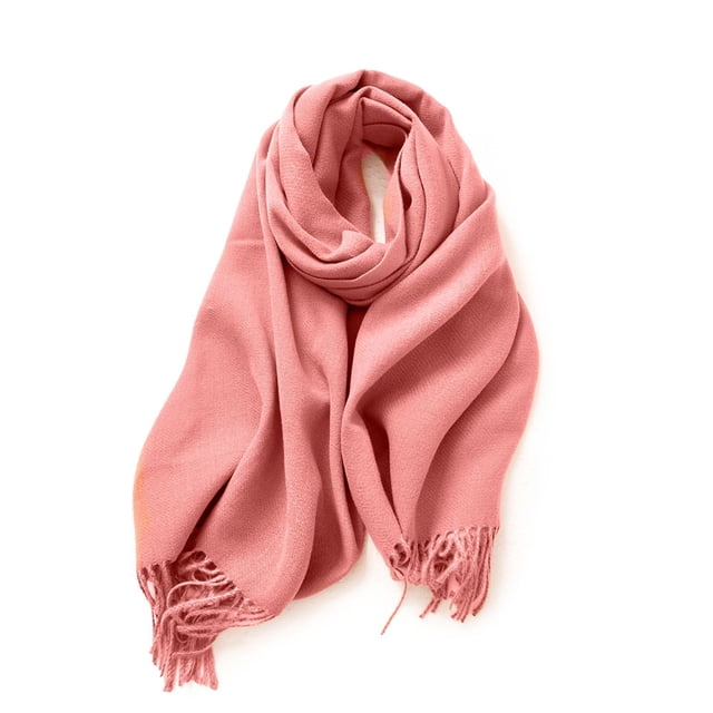 Bufanda cálida de otoño para mujer, bufanda de algodón de color liso con borlas/flecos, bufanda de pashmina a cuadros de color liso, bufanda XL, estola multifuncional