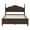 Dark Brown-b, variant on Aukfa Mid-Century Solid Wood Full Size Bed Frame with 43" Tall Herringbone Headboard, Heavy Duty, Dark Brown