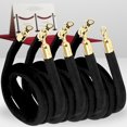 thumbnail image 1 of 4 PCS Black Velvet Rope - 5 Ft Black Velvet Rope for Parties Crowd Queue Line for Ceremonies for Safe Control Hanging Stanchion Tape, 1 of 8