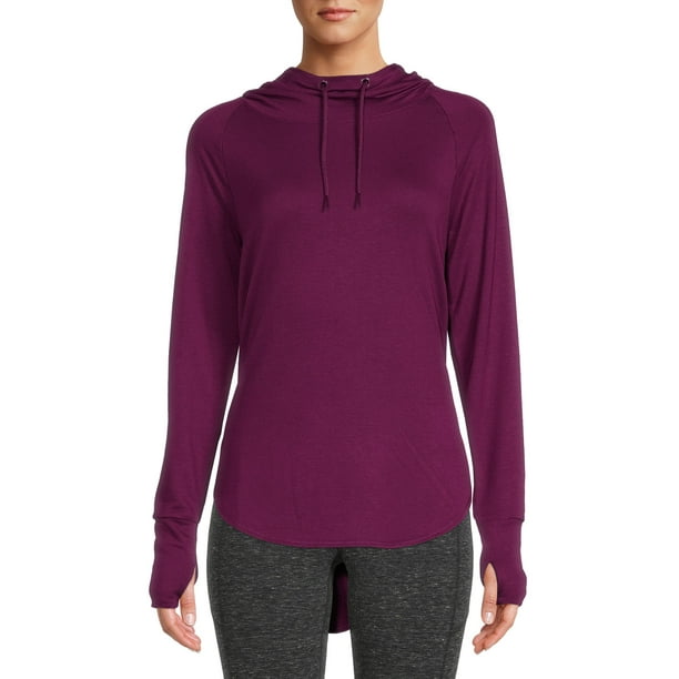 Athletic Works Women's Athleisure Mock Neck Hoodie