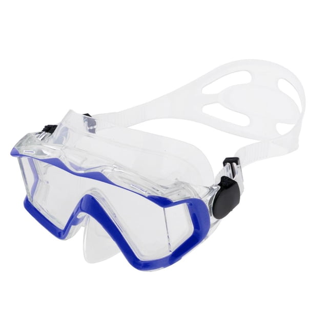 Durable Natación Buceo Googles de esnórquel antivaho con correa de silicona Azul shamjiam Máscara de buceo