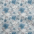 thumbnail image 1 of oneOone Tissu Polyester Spandex Bleu Moyen Floral Rétro Matériel de Robe Tissu Imprimé Tissu au Mètre 56 Pouces de Large, 1 of 5