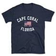 thumbnail image 1 of Cape Coral Florida Patriot Men's Cotton T-Shirt, 1 of 1