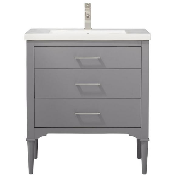 Maklaine 30" Single Sink Vanity in Gray