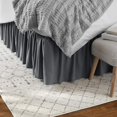 thumbnail image 3 of KP Linen Ruffled Bed Skirt with Split Corners Queen Size (10 Inch Drop) Platform Dust Ruffle Gathered Bedskirt with 400 Thread Count Microfiber Wrinkle Free Ruffled Gatherd Bed Skirt(Dark Grey Solid), 3 of 3