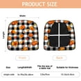 thumbnail image 3 of Fall Pumpkins and Leaves Buffalo Plaid Seat Covers for Dining Room Chairs Set Of 4,Stretch Printed Washable Chair Seat Cover with Elastic Ties and Button,Removable Waterproof Couch Cushion Covers, 3 of 6
