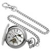 Stainless Steel Pocket Watch with Mechanical Wind