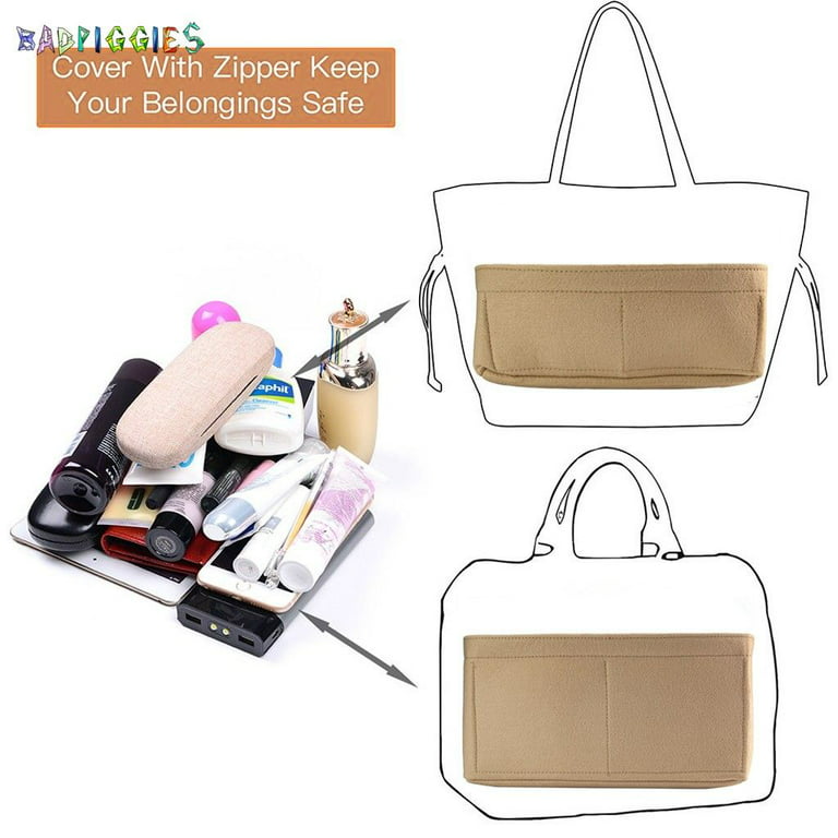 Bag and Purse Organizer with Interior Zipped Pocket for OnTheGo MM