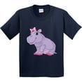 thumbnail image 3 of Inktastic Cute Purple Hippo Youth T-Shirt, 3 of 5