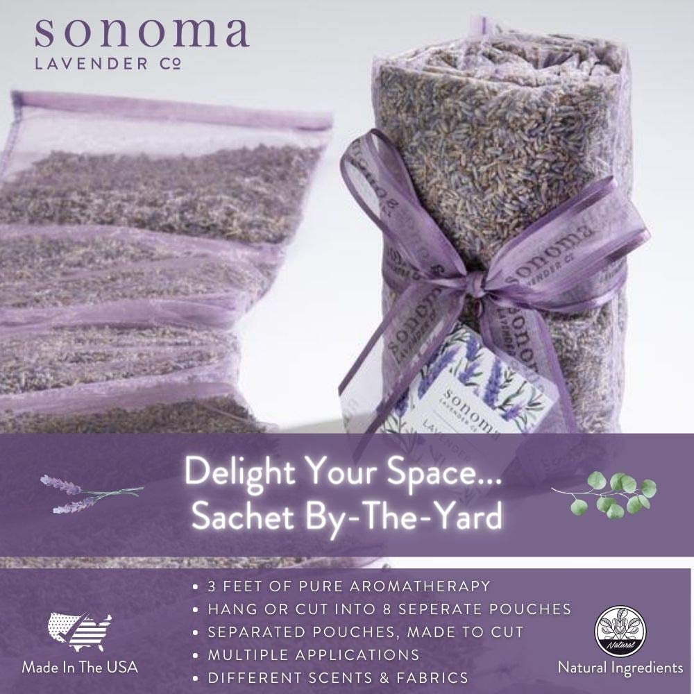 Sonoma Lavender Dried Lavender Sachets by The Yard for Drawers and