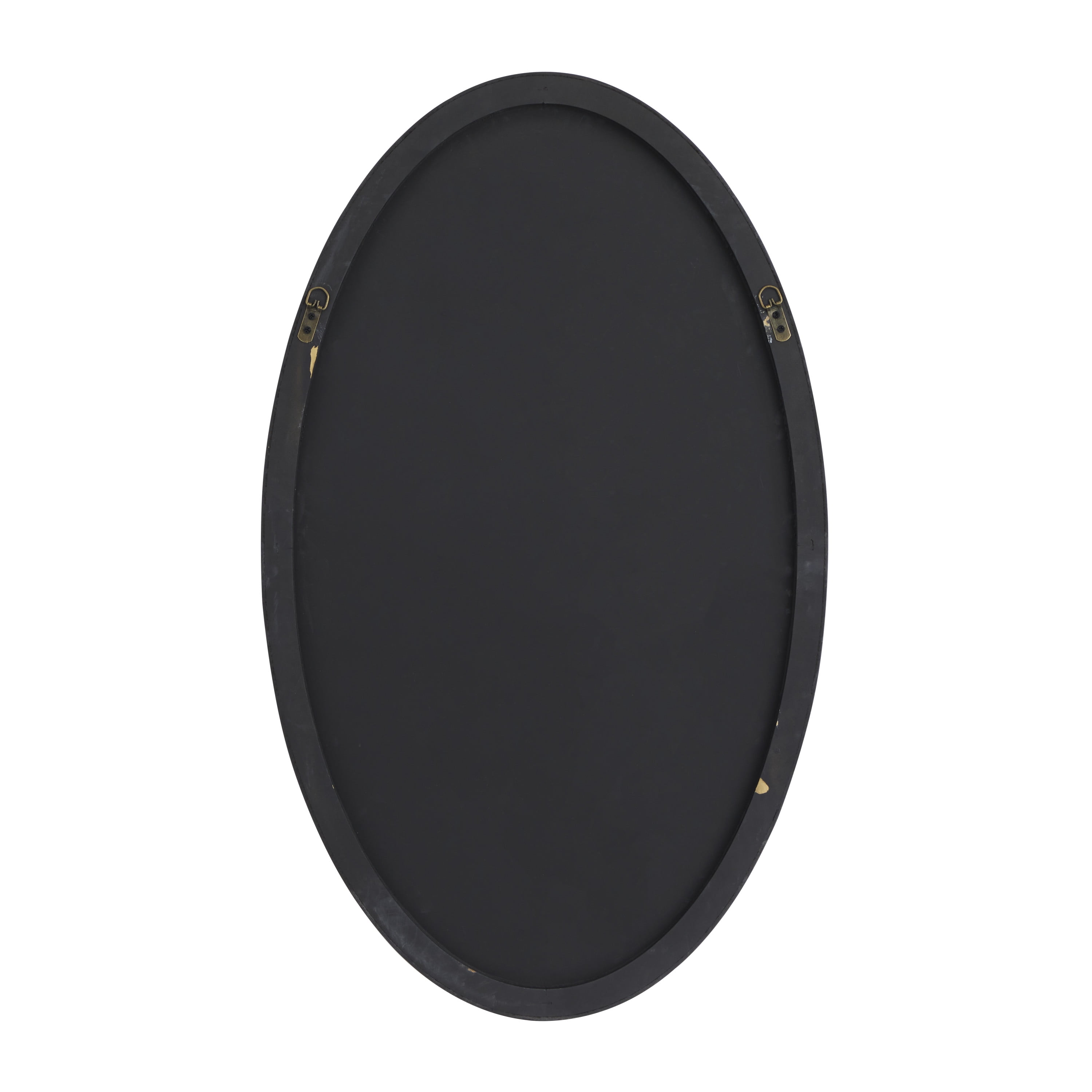 DecMode 24" x 40" Gold Oval Wall Mirror with Thin Minimalistic Frame