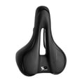 thumbnail image 2 of S SERENABLE Bicycle Saddle Mountain Bike Saddle for Cycling Mountain Road Bikes Exercise Black, 2 of 6