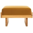 thumbnail image 5 of SAFAVIEH Tarilynn Mid-Century Velvet Ottoman, Mustard/Natural, 5 of 10