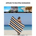 thumbnail image 5 of Orange Navy Blue Striped Towel Set of 3, Soft Microfiber Bath Towels, Hand Towel, Washcloths, Minimalist Farmhouse Lines Quick-Dry Absorbent Towels for Bathroom Kitchen Hotel Beach Gym Spa, 5 of 7