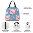 thumbnail image 3 of KLL Cute Pig Flowers Print Insulated Lunch Bag Women, Reusable Cute Tote Lunch Box for Adult & Men, Leakproof Cooler Lunch Bags for Work Office Travel Picnic, 3 of 5