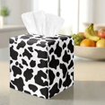 thumbnail image 3 of Xoenoiee Cow Print Tissue Box Cover Square Tissue Box Holder with Bottom Snap, Foldable Napkin Facial Tissues Holder Dispenser Home Car Decor Facial Paper Organizer, 3 of 7