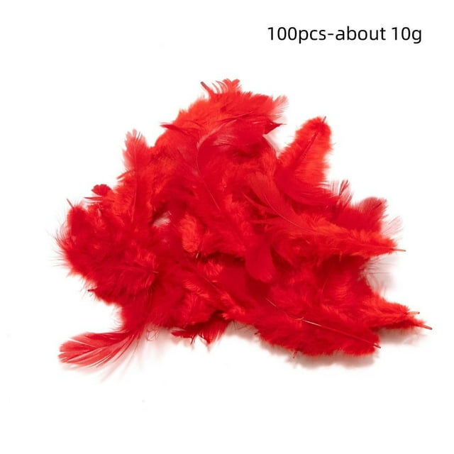 100PCS Colorful Feathers for DIY Crafting 5-8cm Soft Native Feathers for Kids Handmade Wedding Home Party Decorations Feather Mask Windbell