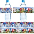 thumbnail image 2 of Pegatinas de Sonic the Hedgehog para fiestas, suministros para fiestas de cumpleaños, pegatinas para botellas, pegatinas para vasos de jugo, decoraciones para fiestas de baby shower, 2 of 5