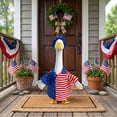 thumbnail image 4 of Ouuluon 4th of July Porch Goose Outfit Patriotic Goose Costume, 23 inch Cute Porch Garden Geese Clothes with Hat for Independence Day Porch Patio Lawn, 4 of 6