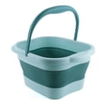 thumbnail image 1 of Baño de pies - Lavabo plegable portátil con asa - Baño de pies con masaje - Verde, 1 of 5