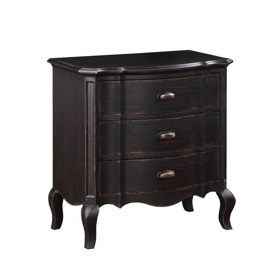Miekor Furniture Chelmsford Antique Black Finish Nightstand 85026
