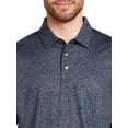 thumbnail image 3 of Ben Hogan Men's and Big Men's Mini Botanical Print Golf Polo Shirt, Up to 5XL, 3 of 6
