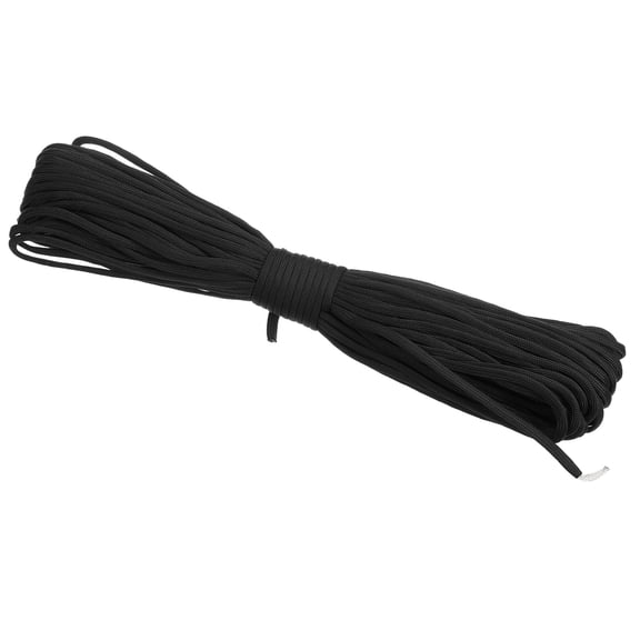 Uxcell 100 Feet 7-Strand Core Paracord 3/16 Inch 550 Paracord Nylon Cord Lanyard Black (4mmx31m)