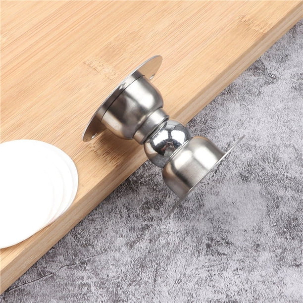 Tope magnético para puerta, 2 piezas de acero inoxidable de alta resistencia, mini tope magnético para puerta de cierre suave, tope para puerta de montaje en pared