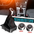 thumbnail image 3 of Faux Leather 5/6 Speed Gear Shift Knob Stick with Boot Cover for  Golf MK5 MK6, 3 of 10