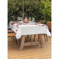 thumbnail image 3 of Outdoor Tablecloth with Umbrella Hole for Patio/Picnic/Party/Camping, Red Cherry Branches Waterproof Table Cloth Rectangle Table Cover Washable, Spring Floral Botanical Birds Country (60"x 84"), 3 of 8