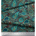 thumbnail image 2 of Soimoi Cotton Jersey Fabric Floral & Paisley Printed Craft Fabric by The Yard 58 Inch Wide, 2 of 3