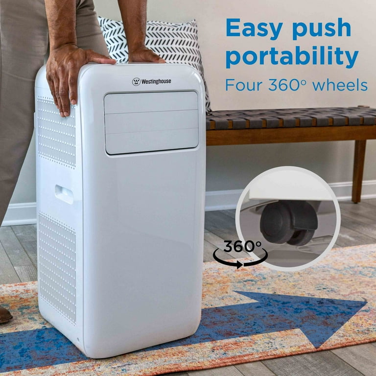 Westinghouse 12,000 BTU Portable Air Conditioner with Remote, 3-in-1 Operation, Up to 400 Sq ft