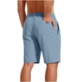 thumbnail image 5 of Hurxie Men's Casual Shorts Twill Drawstring Summer Beach Stretch Golf Shorts with Pockets Sky Blue,M, 5 of 7