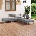 thumbnail image 1 of vidaXL 5 Piece Garden Lounge Set Solid Pinewood Grey, 1 of 8