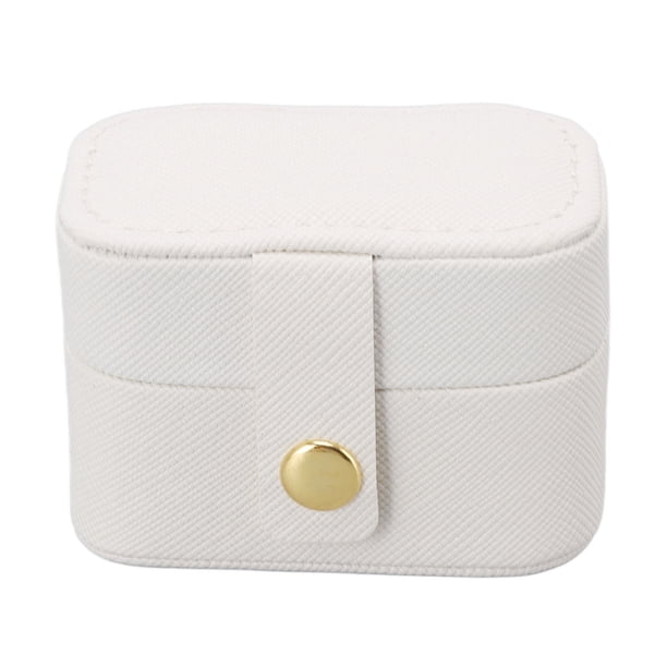 Joyero Pequeño de Viaje, Organizador de Cuero Pu para Pendientes, Almacenamiento de Anillos, Estuche para Pendientes, Joyero Pequeño