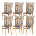 thumbnail image 6 of Decorative Chair Back Cover One Size x2 Chair Cover Dining Chair Slipcovers Chair Back Decoration Festival Chair Decoration Two Giraffes, 6 of 6