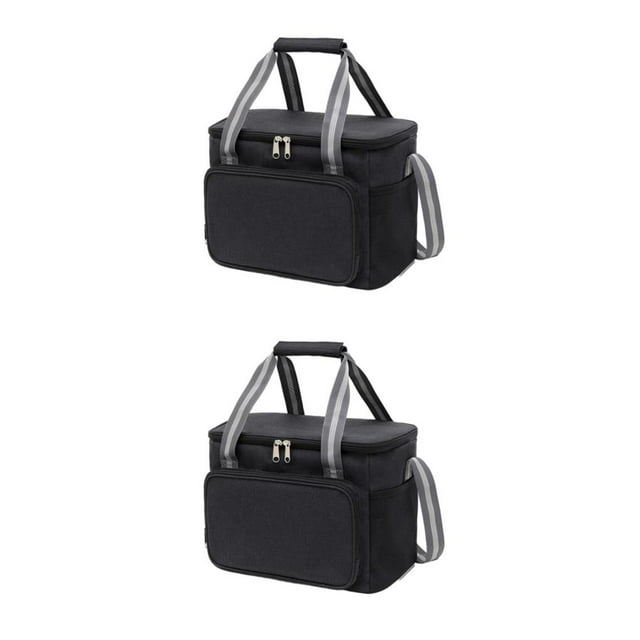 Becaristey Portable Thermal Large Capacity And Waterproof Waterproof black 2Set