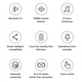 thumbnail image 4 of PRINxy Upgraded Digital Heart Shaped Bluetooth Earphones Noise Reduction Sports Wireless In Ear Bluetooth Earphones Black, 4 of 6
