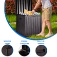 thumbnail image 4 of Dextrus Deck Box 51 Gallon Medium Deck Box,Outdoor Storage Container for Patio Cushions,Pool Supplies,Garden Tools,Weather, Resistant,Resin (Brown), 4 of 5
