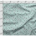 thumbnail image 2 of Soimoi Llama Alpaca Print, Silk Fabric, Decor Sewing Fabric by The Yard 42 Inch Wide,Decorative Fabric for Shirts Suits Ties, Sky Blue, 2 of 5