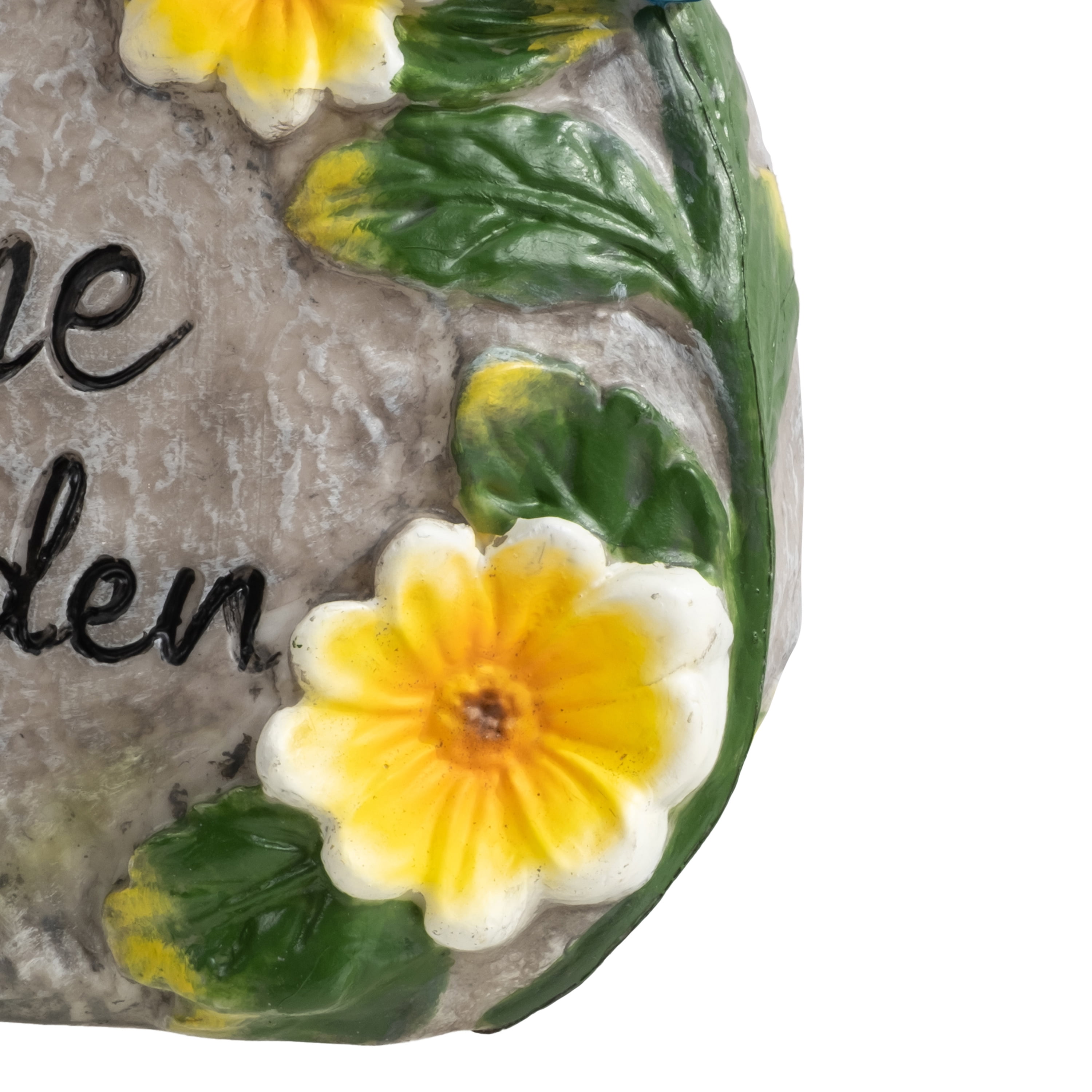 Mainstays Welcome Rock Outdoor Garden Statue with Colorful Birds, Weather-Resistant