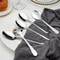 thumbnail image 3 of 16 Pieces Tea Spoons, 6.1 inch Stainless Steel Teaspoons Set, Dessert Coffee Spoons, Small Spoons, Dishwasher Safe, Silver Spoons For Home, Restaurant, 3 of 5