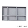 thumbnail image 6 of New Jewelry Classify and Organize Box Flannel Trinket Box Ring Earrings Earrings Bracelet Necklace Jewelry Display Storage Tray 3 Grids, 6 of 6