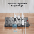 thumbnail image 6 of Koosom 28 Outlet USB Power Strip Surge Protector, 45W Type C Fast Charging Port, 6.55ft Extension Cord, 22 AC Outlet, 5 USB A Ports, 2 USB C Port, 6 of 8