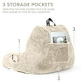 thumbnail image 4 of Nestl Reading Pillow, Backrest Pillows with Arms, Plush Faux Fur Back Pillow,&nbsp;Shredded Memory Foam Bed Rest Pillow, Linen, 4 of 9