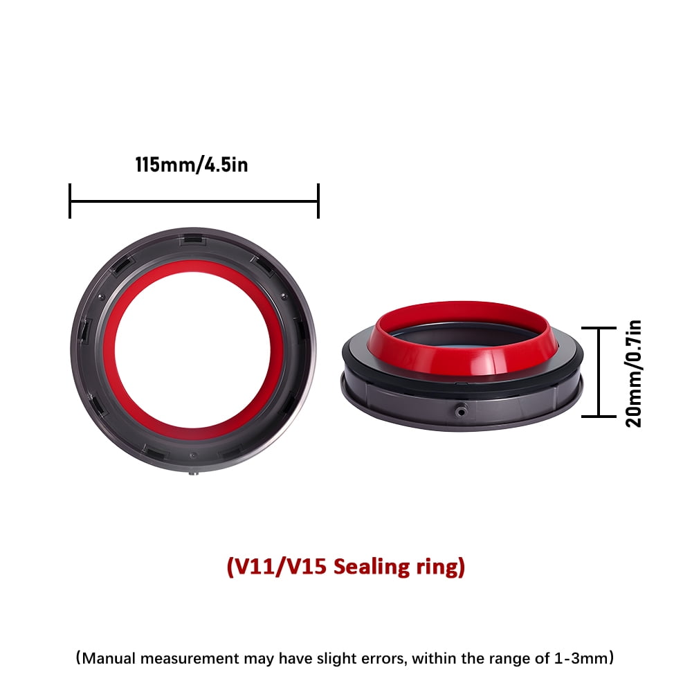 For Dy*son Canister Bin Dust Bin Part For Dy*son V7 V8 V11 V15 V10 V12Slim Vacuum Cleaner Base Lid And Dust Tank Sealing Ring Part